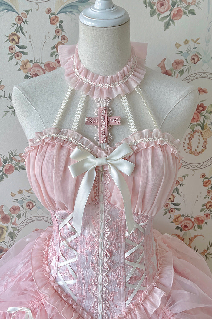Alice Girl - Cross Maiden - Gothic Lolita Dress, Ballet Halterneck Lolita JSK