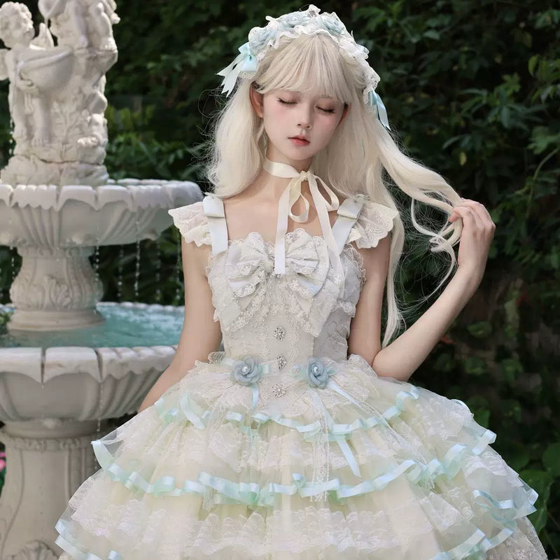 Hanguliang Rose Feather Spin Ballet JSK