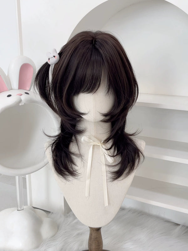 layered collarbone-length mullet wig - view 1