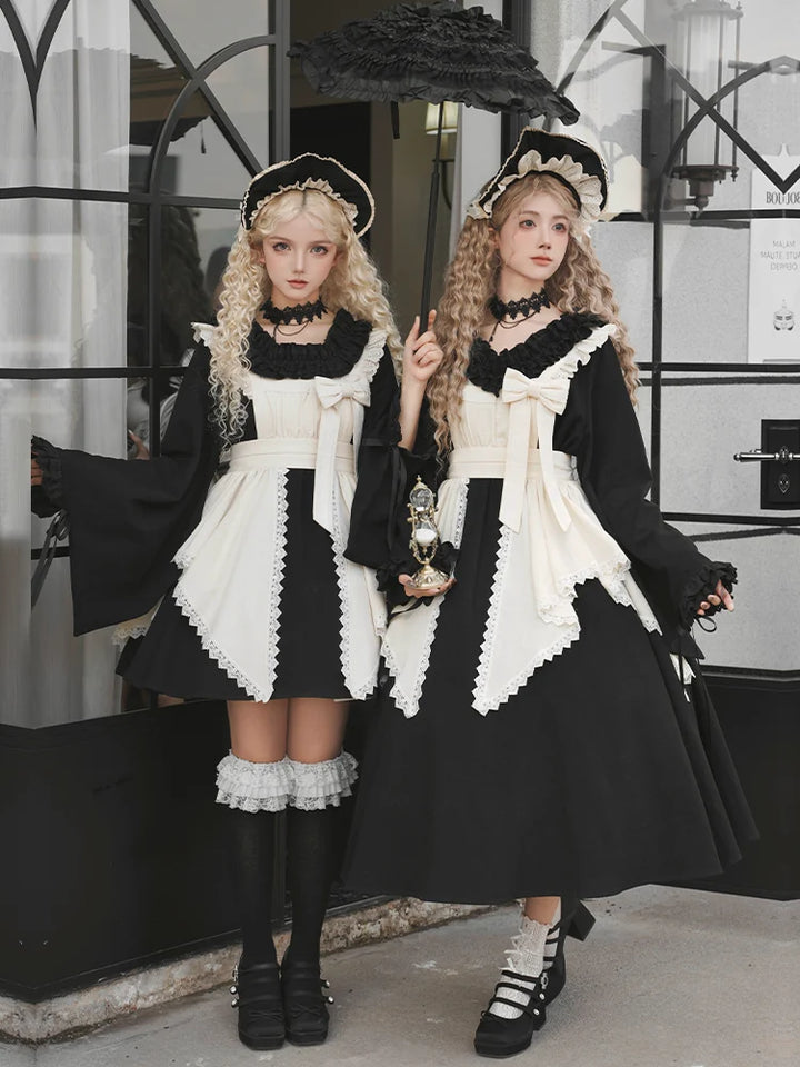 With PUJI - Izayoi - Wa Lolita Outfit Set, Detachable Styling