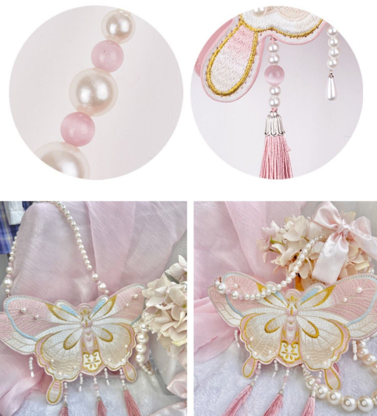 LovelyLota - Butterfly - Butterfly-Shaped Bag with Beaded Chain - product detail 4