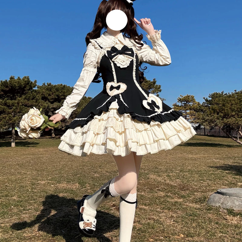 Zhijinyuan Cream Bud Doll JSK — Cream Bud JSK skirt detail