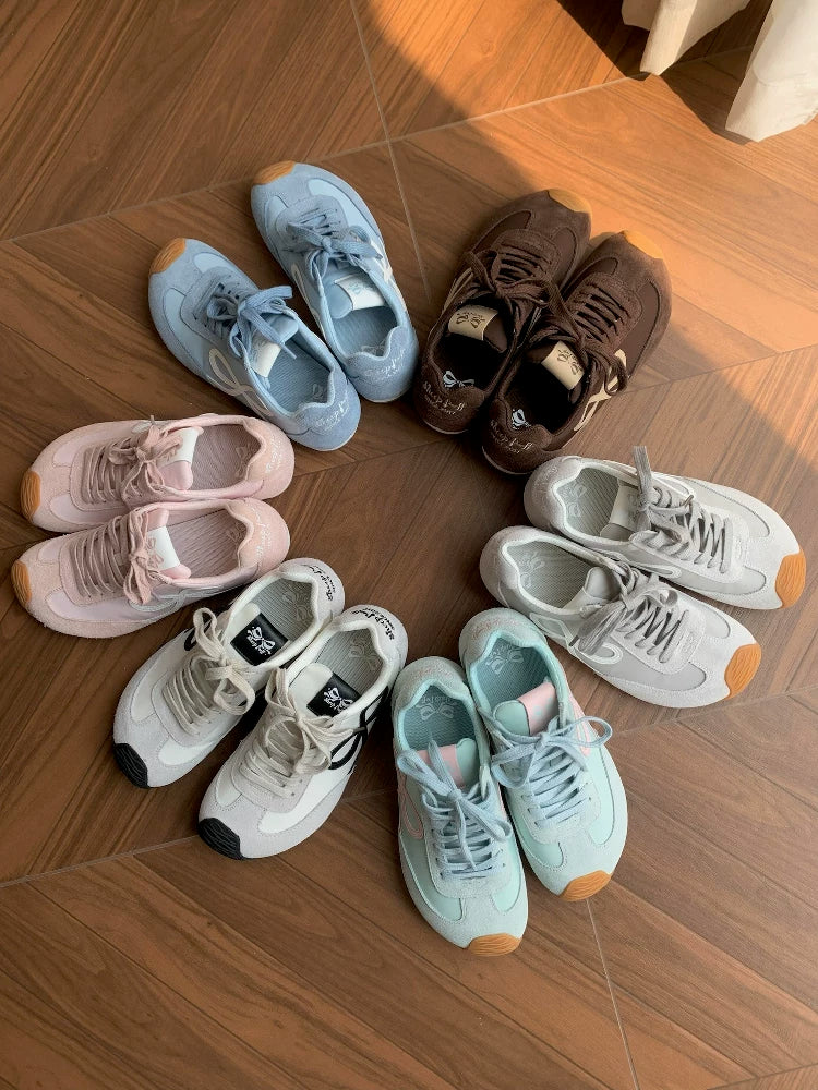 Sheep Puff Lolita Sneakers featuring a playful sheep puff design, casual daily shoes with a low-run sole.
