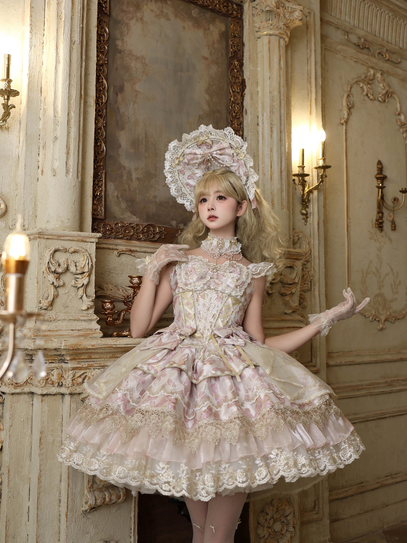 Floating Light Box - Butterfly Shadow Goldweave - Sweet Lolita Jumper