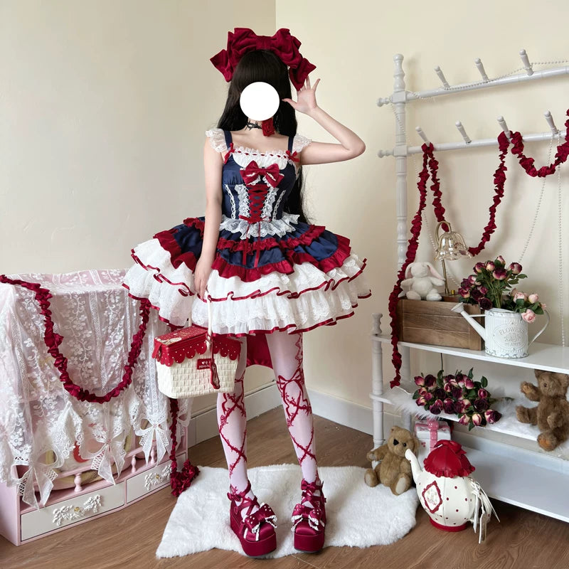 Lady Han Miss Maria JSK dress by Lolita Fetch, featuring an original design with elegant fabric and detailed floral embroidery.