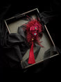 (Red)One fluffy large claw clip