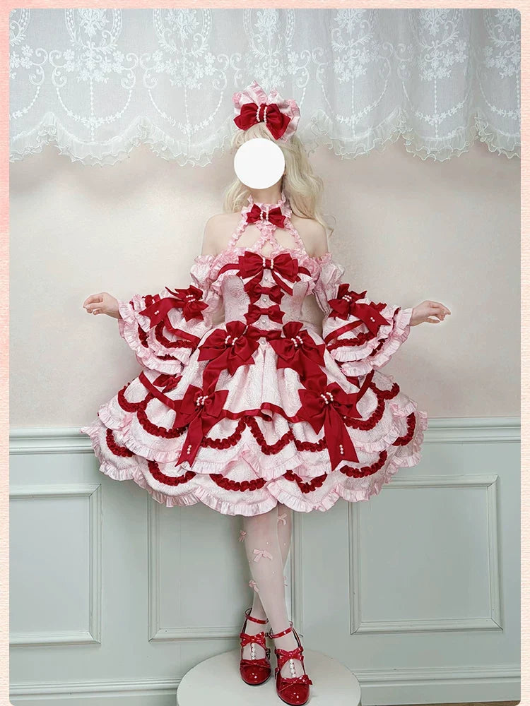 Alice Girl - Sweetheart Petal - Sweet Lolita Hime Sleeves, Layered Ruffles