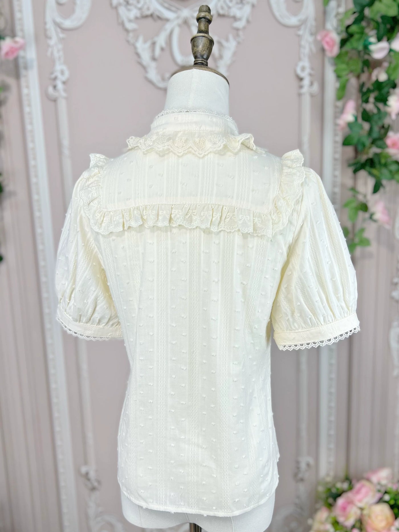 DMFS Lolita - Sweet Lolita Blouse Cotton Summer - Short Sleeve Shirt Innerwear