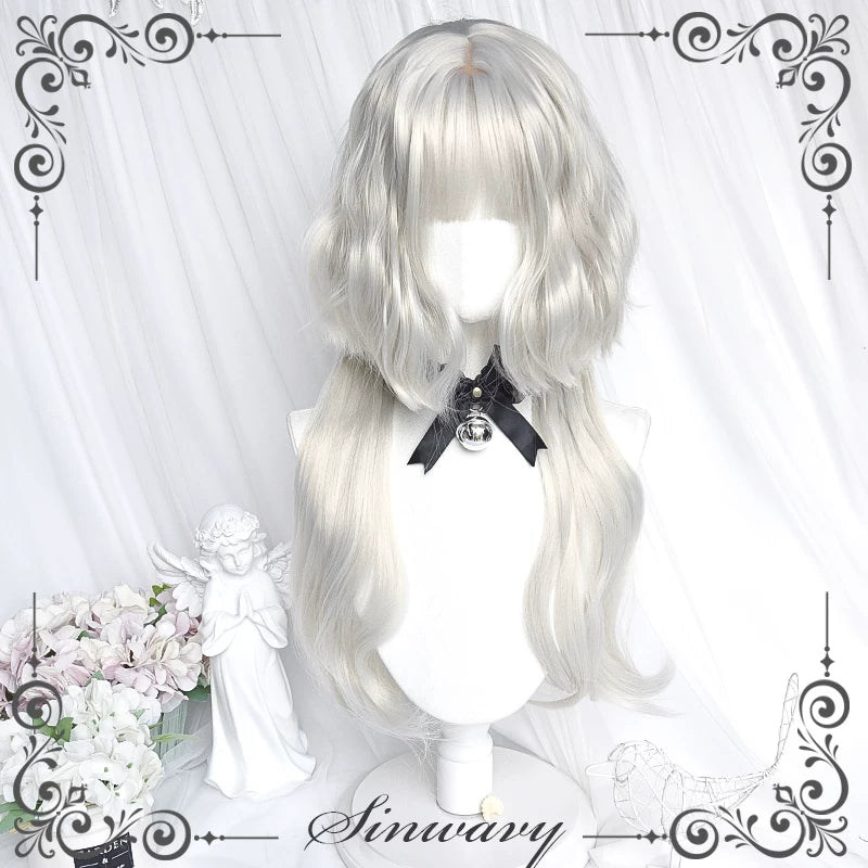 Sinwavy Tu Ji silver white curly Lolita wig - view 7
