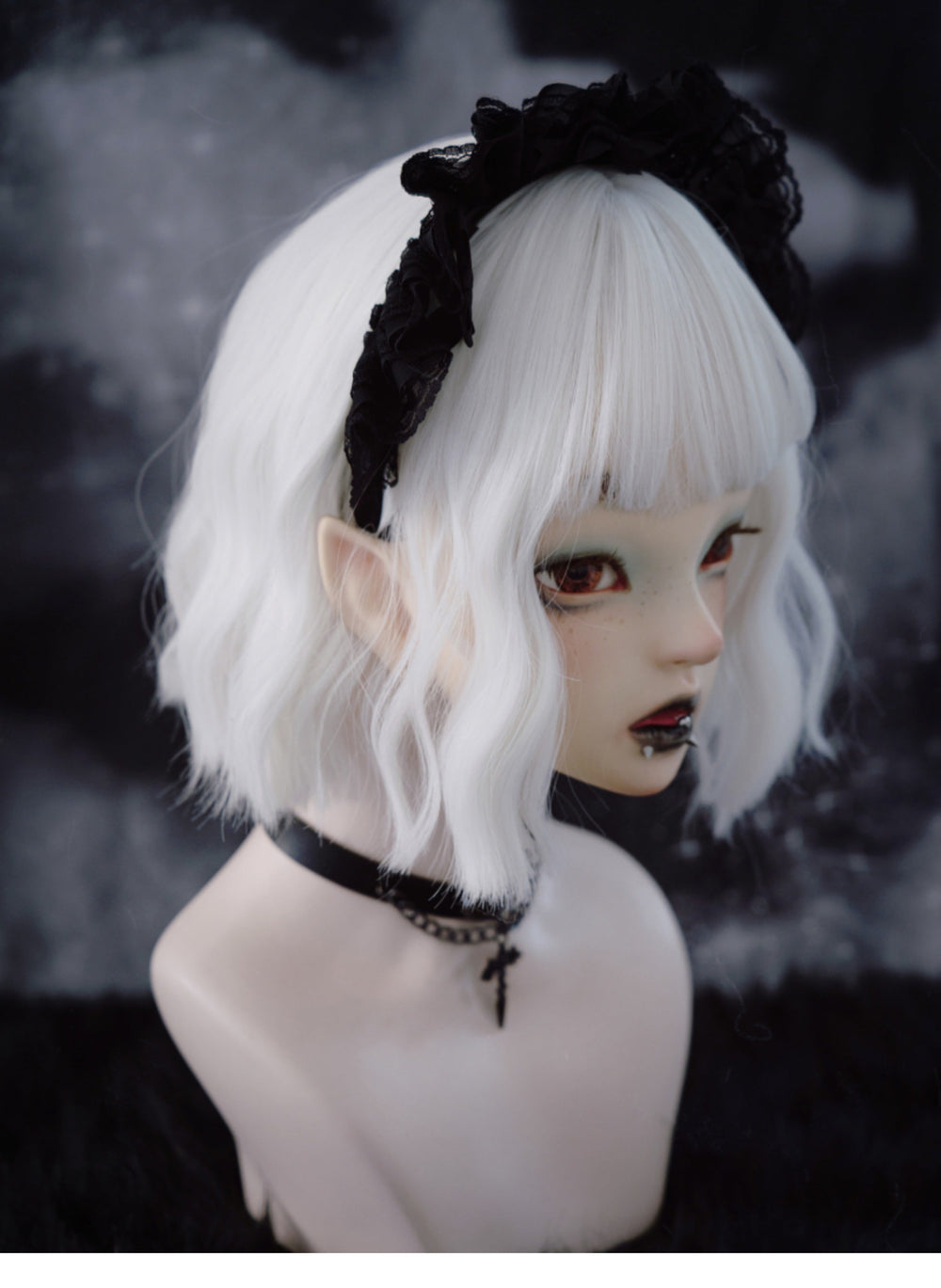 Strange Sugar - Gothic Lolita Lace Black Headband - Headwear