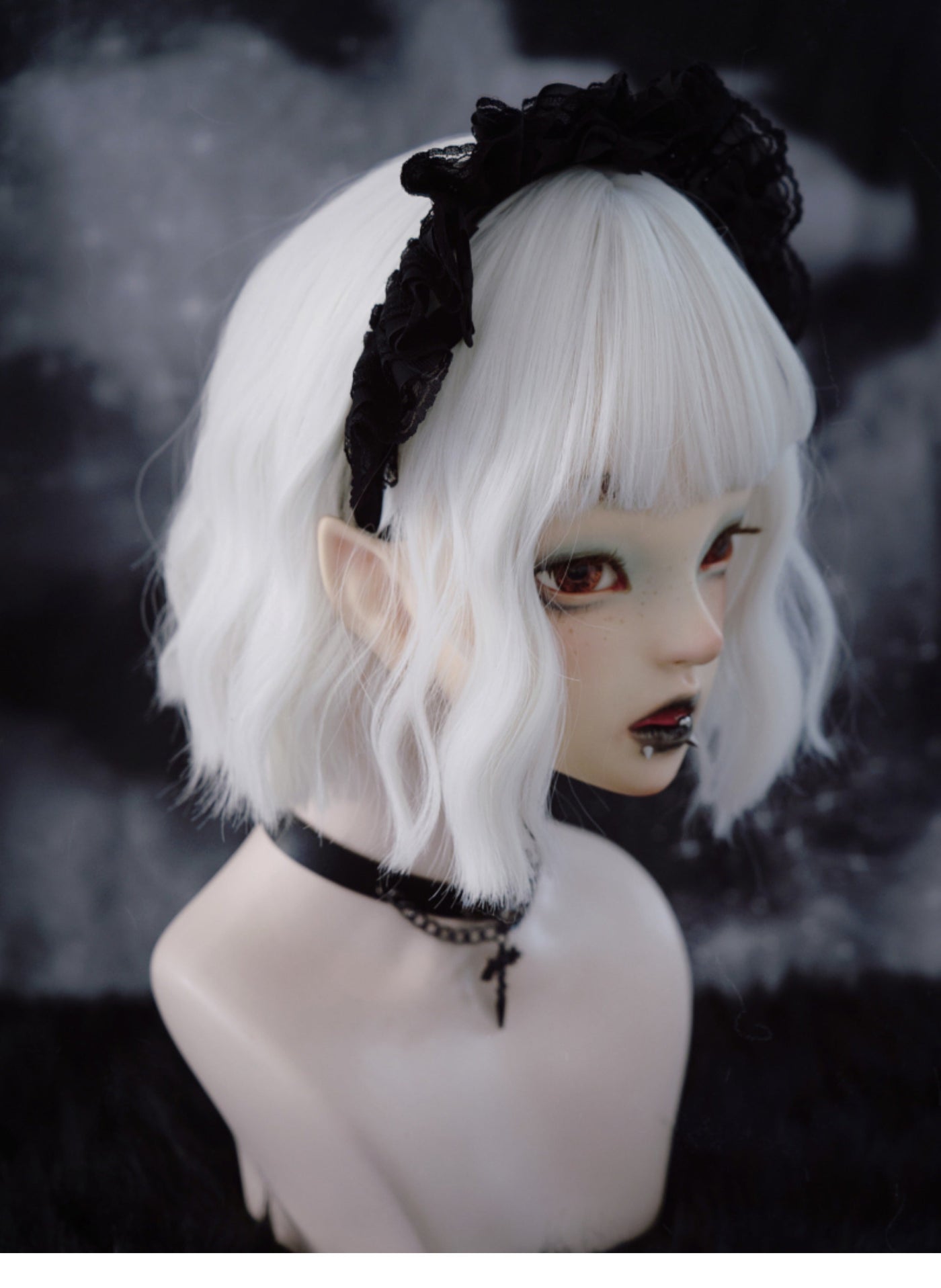 Strange Sugar - Gothic Lolita Lace Black Headband - Headwear