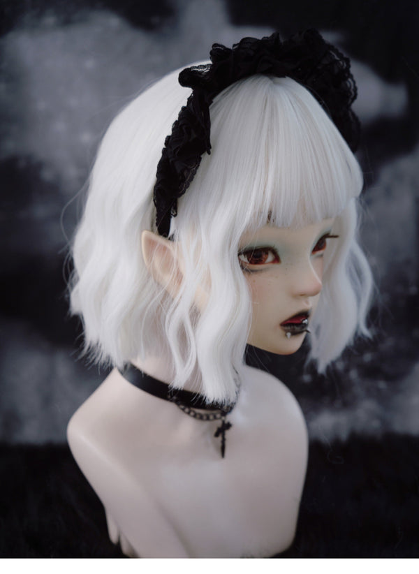 Strange Sugar - Gothic Lolita Lace Black Headband - Headwear
