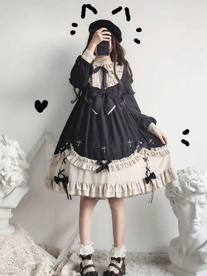 Yueele - Autumn Midnight - Plus-Size Sweet Lolita OP Dress