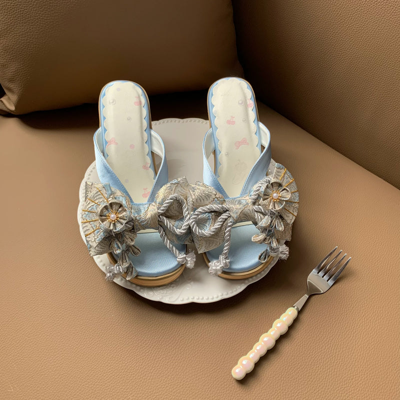Aimee Fireworks Festival Lolita shoes — Light Blue colour, product view