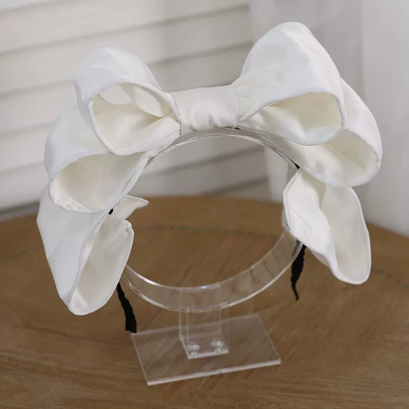 Xiaogui - Satin Doll-like Lolita KC - Layered Bowknot Headwear