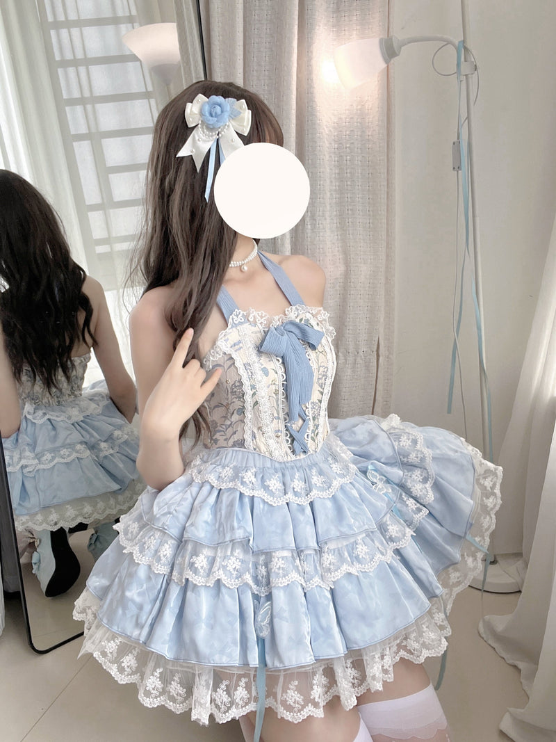 Qianmu - Endless Summer - Sweet Lolita Skirt Set with Ballet-Styled Bodice