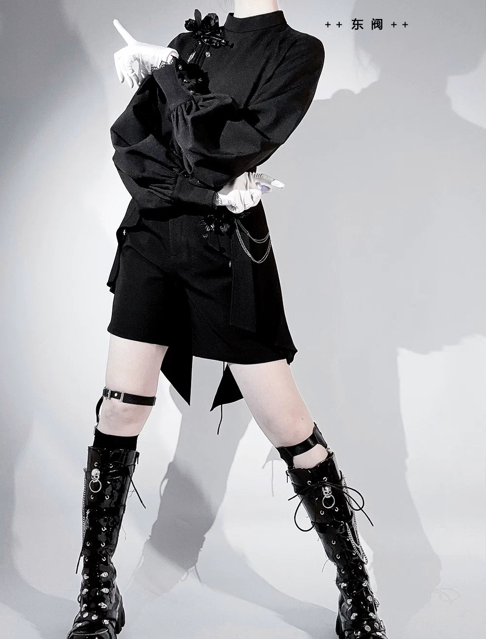 Princess Chronicles - Rose's Will - Ouji Lolita Shirt, High-Low Hem Shorts