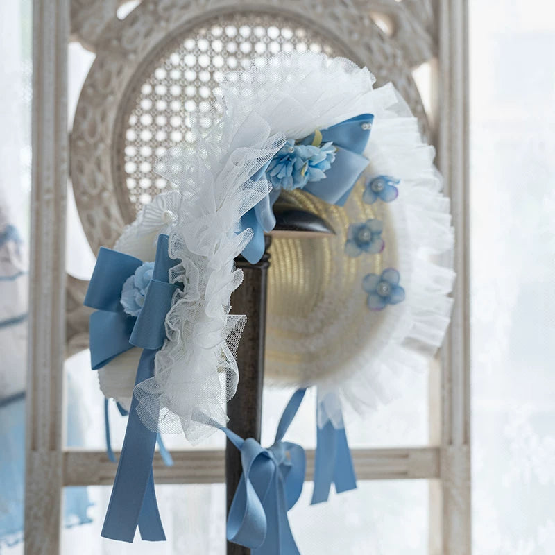 Lolita - Hua Fei Hua - Forget-Me-Not Blue Classic Lolita JSK