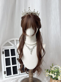 Kunkun Fish - Cocoa Sweetheart - pre-braided long curly wig - Pre-braided [Chocolate Brown] + Wig Net