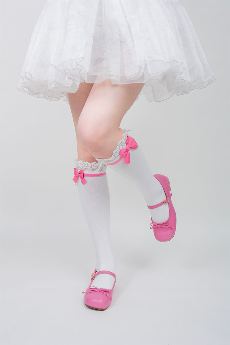 Roji Roji - Spring Bow Lace Sweet Cotton Socks - Socks