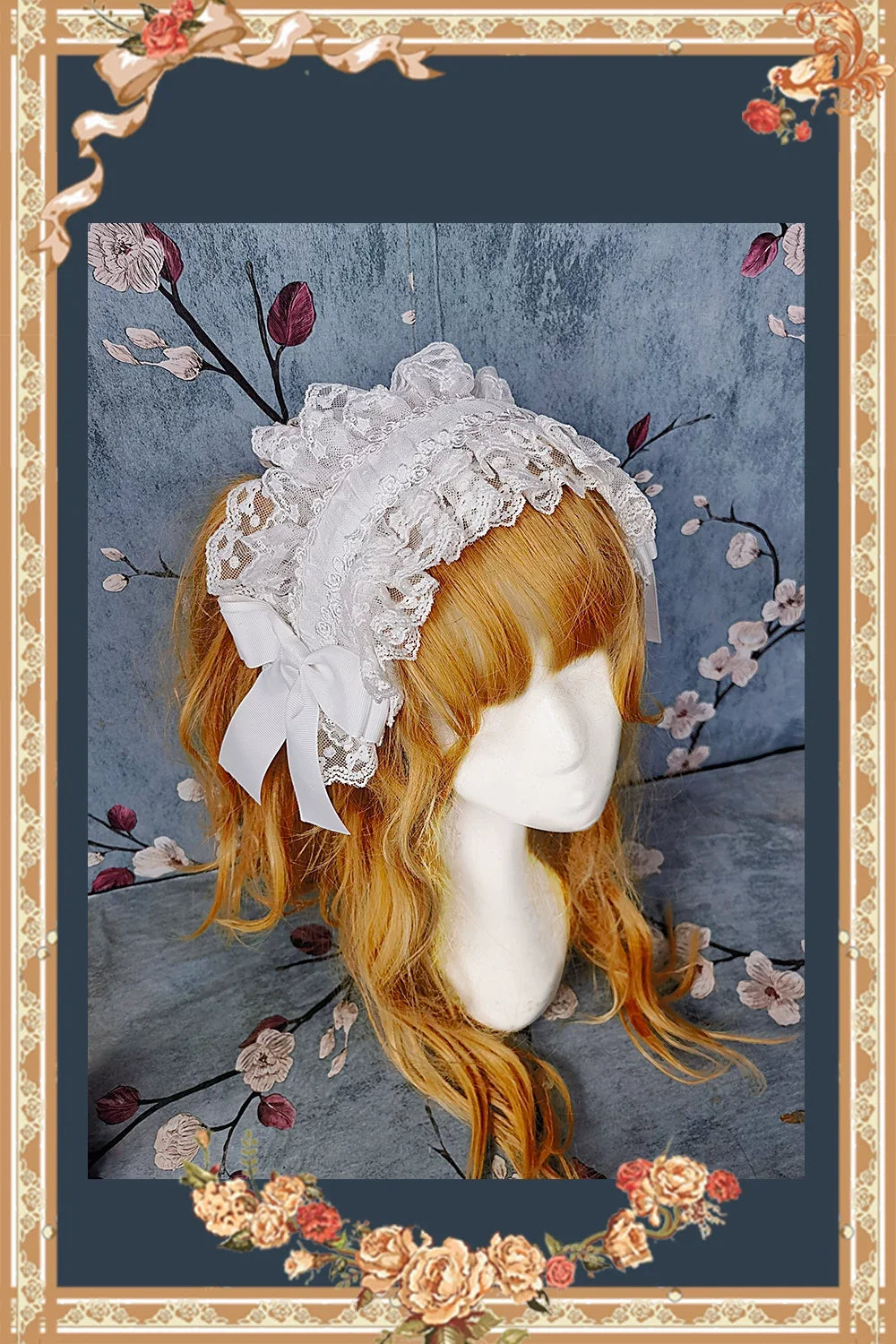 Mirror Doll - Old School Lolita Tiered Hem JSK with Polka Dot Lace 45540:853694