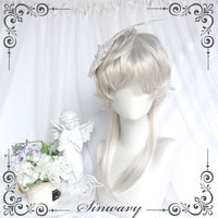 Sinwavy - Silver Era - silver-white men's trailing cosplay wig - Silver white