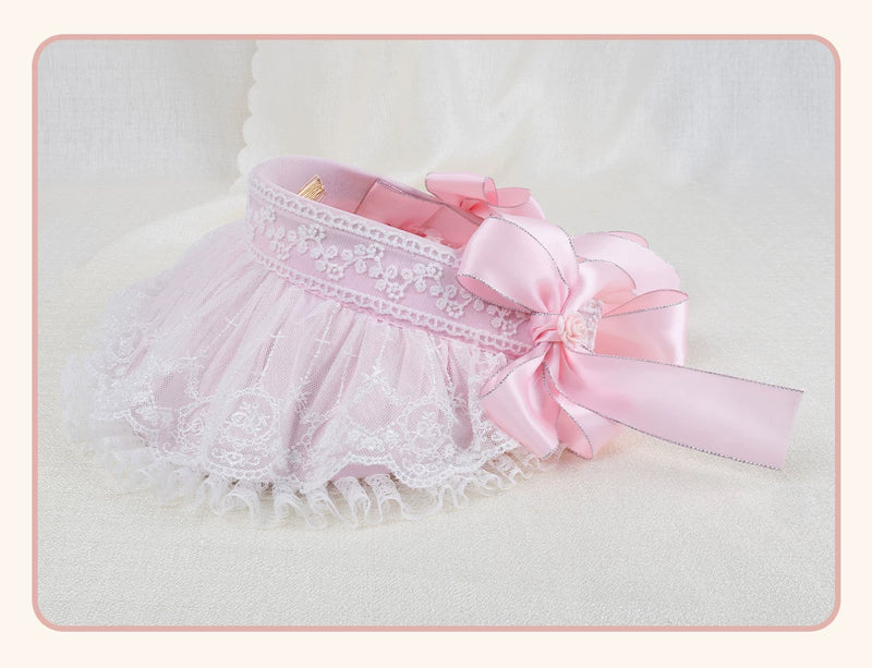 Stardust Rose - Pearl Rose Garden - Bonnet-Style Flat Hat with Rose Florals