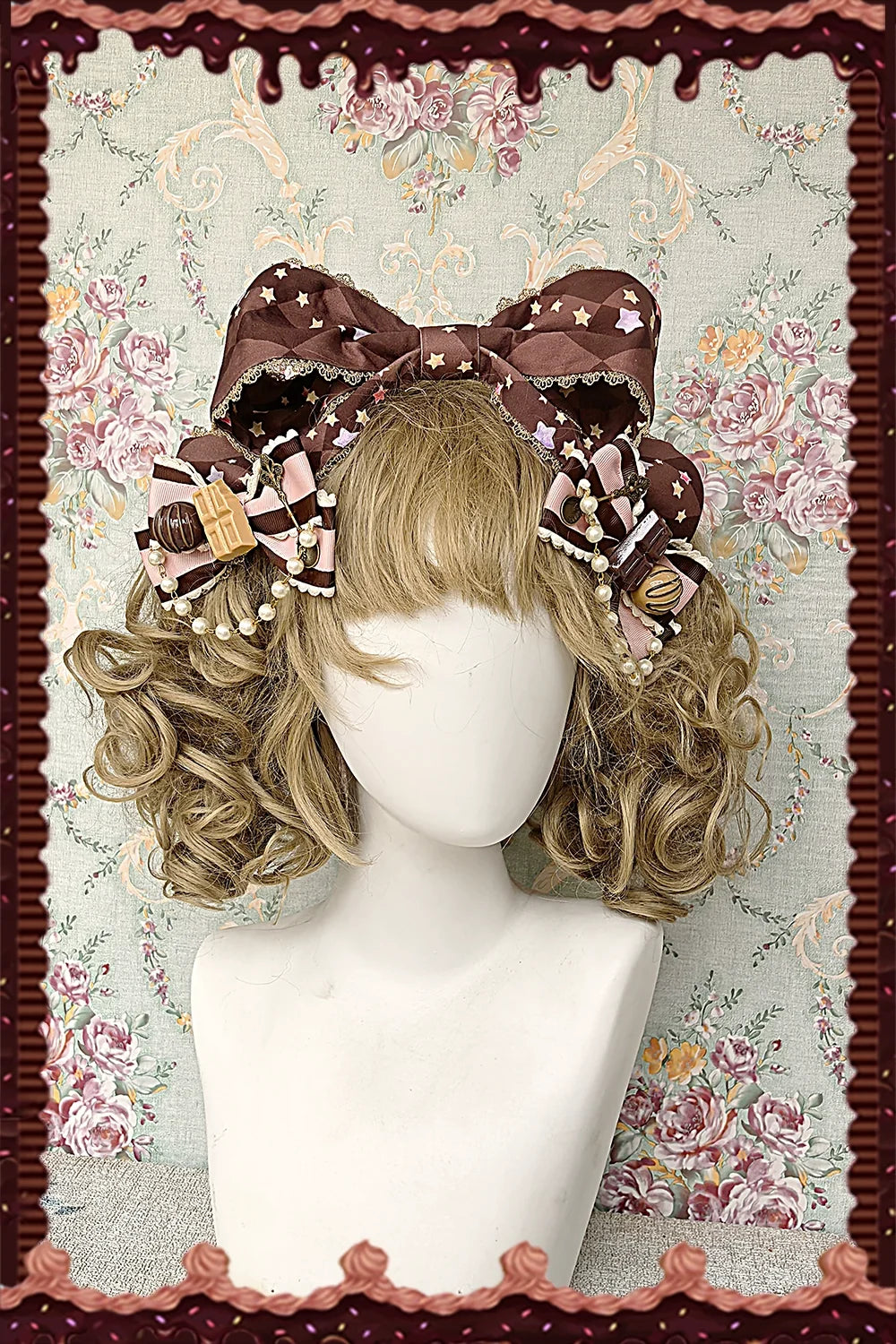 Chocolate Carousel - Peter Pan Collar Old School Lolita JSK Dress, Carousel Print 43764:785954
