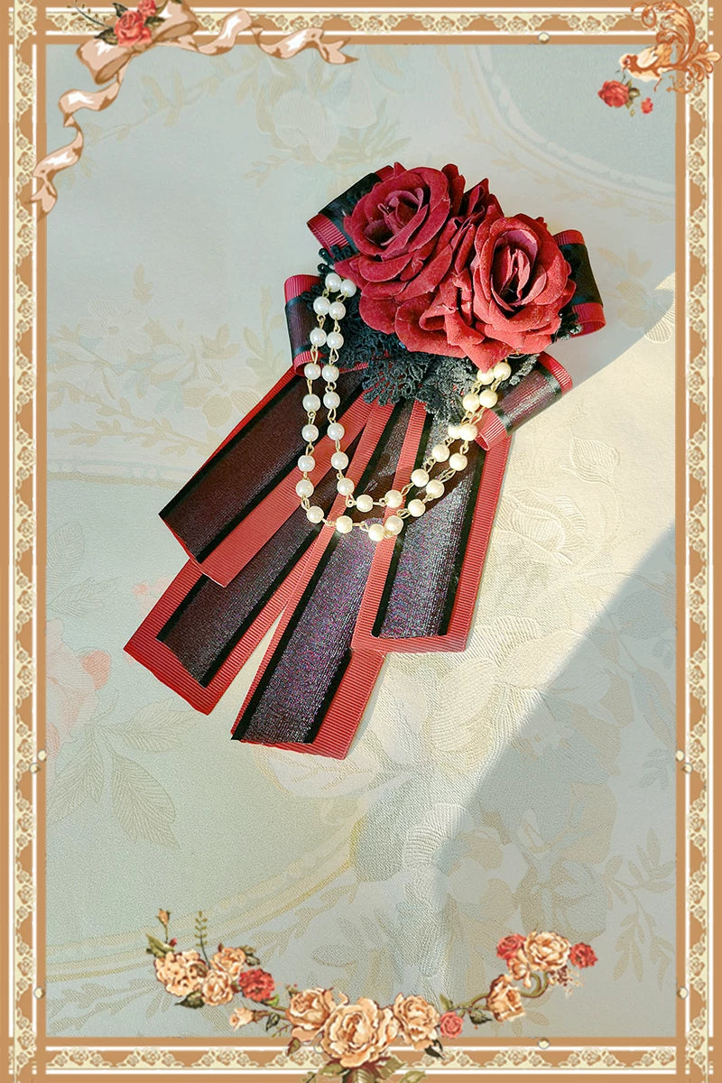 Infanta - Gothic Rose - Red and Black Hair Accessories