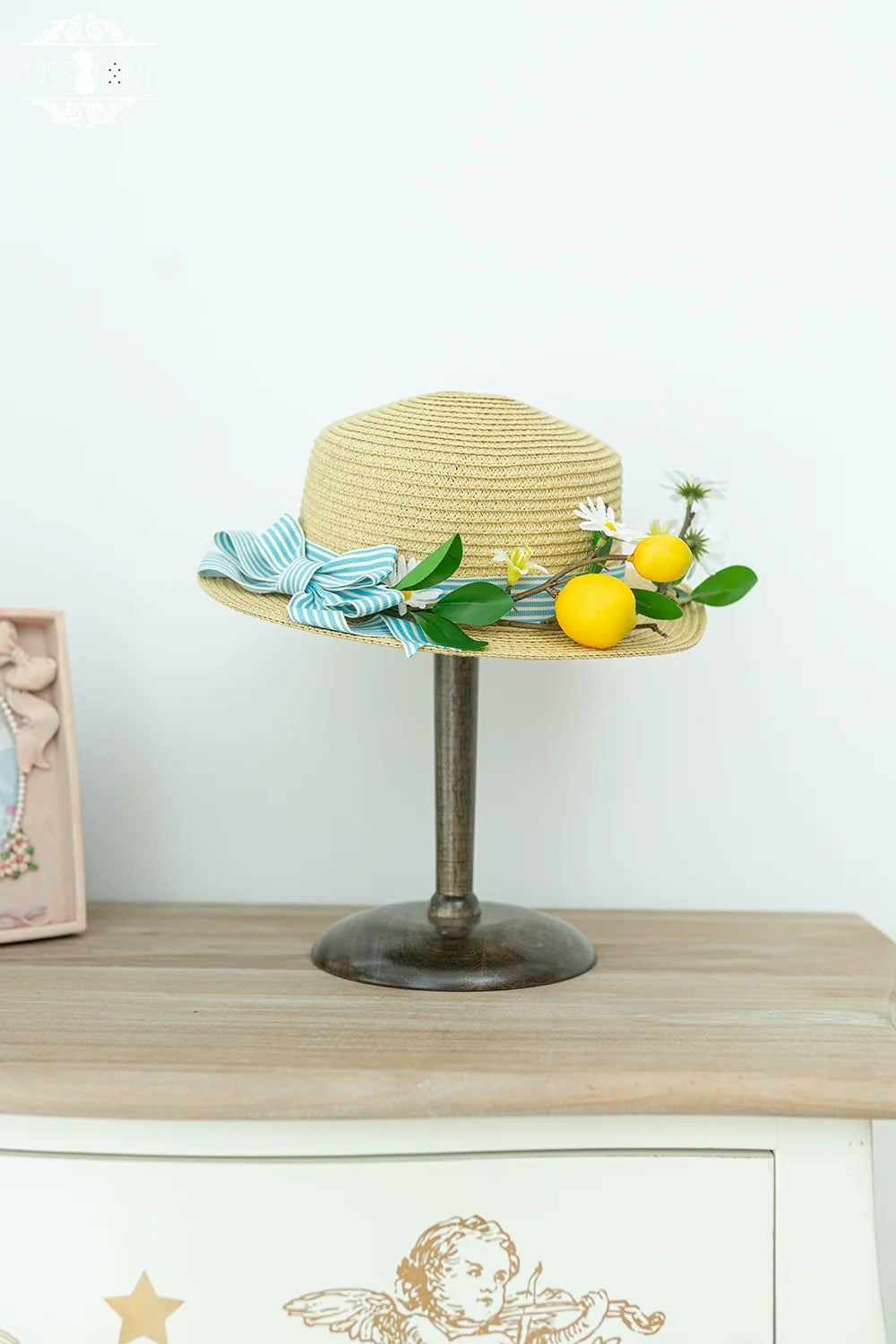 Daisy Lemon - Kawaii Lolita Lemon and Flowers Accessory bucket hat