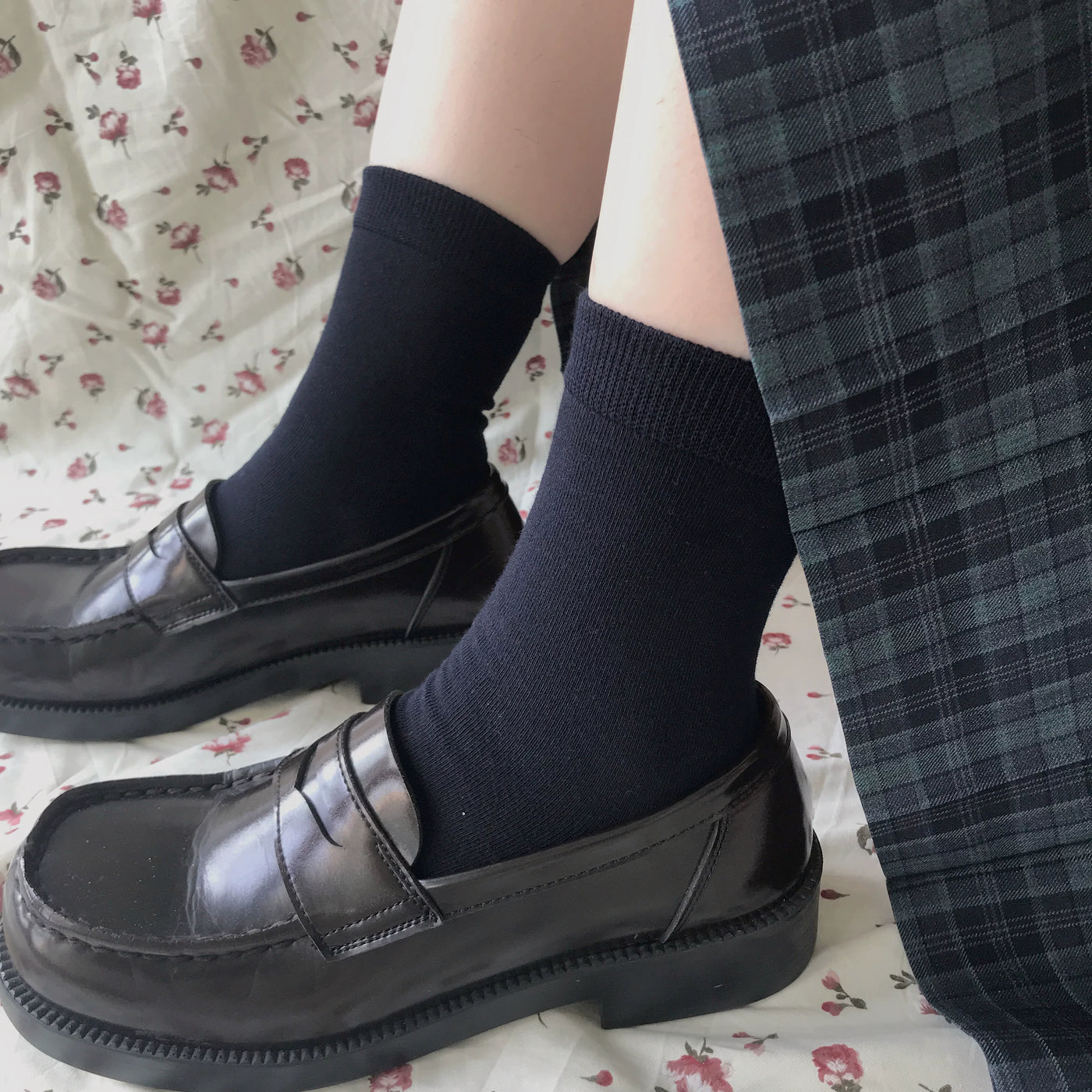 Chubby Bear Tales - Custard Bun - Two-Pair Ribbed Tube Socks in Multiple Lengths