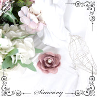 Sinwavy - Flower Clip - clip-on flower bun hairpiece - Sweet Pink (one piece)