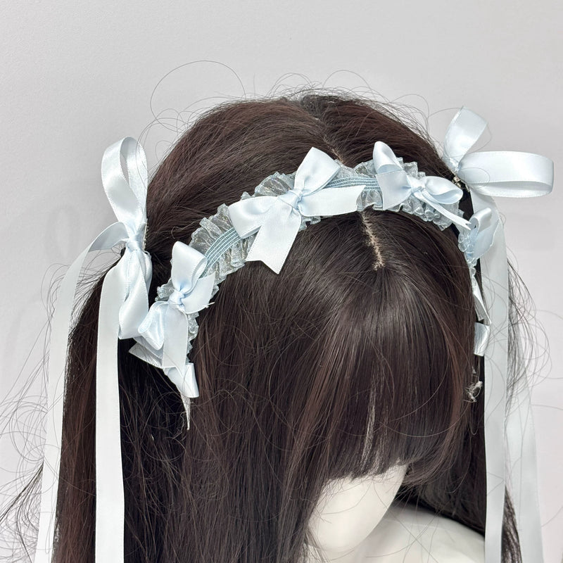 Cat Tart - Ribbon KC - Lolita Headband with Long Bow Ribbons