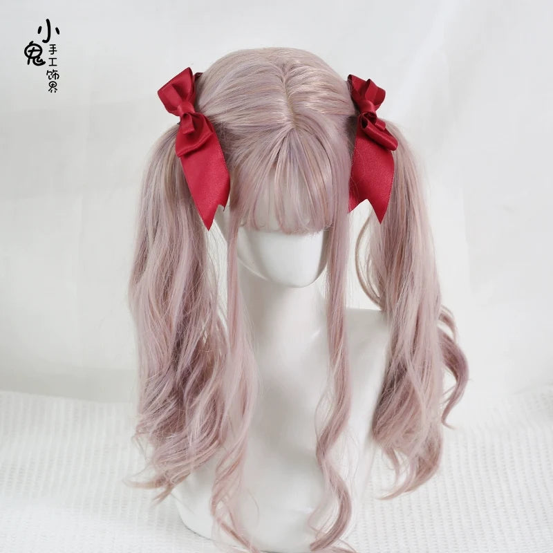 Xiaogui - Kawaii J-fashion Lolita Bow Clip red- 1 pair