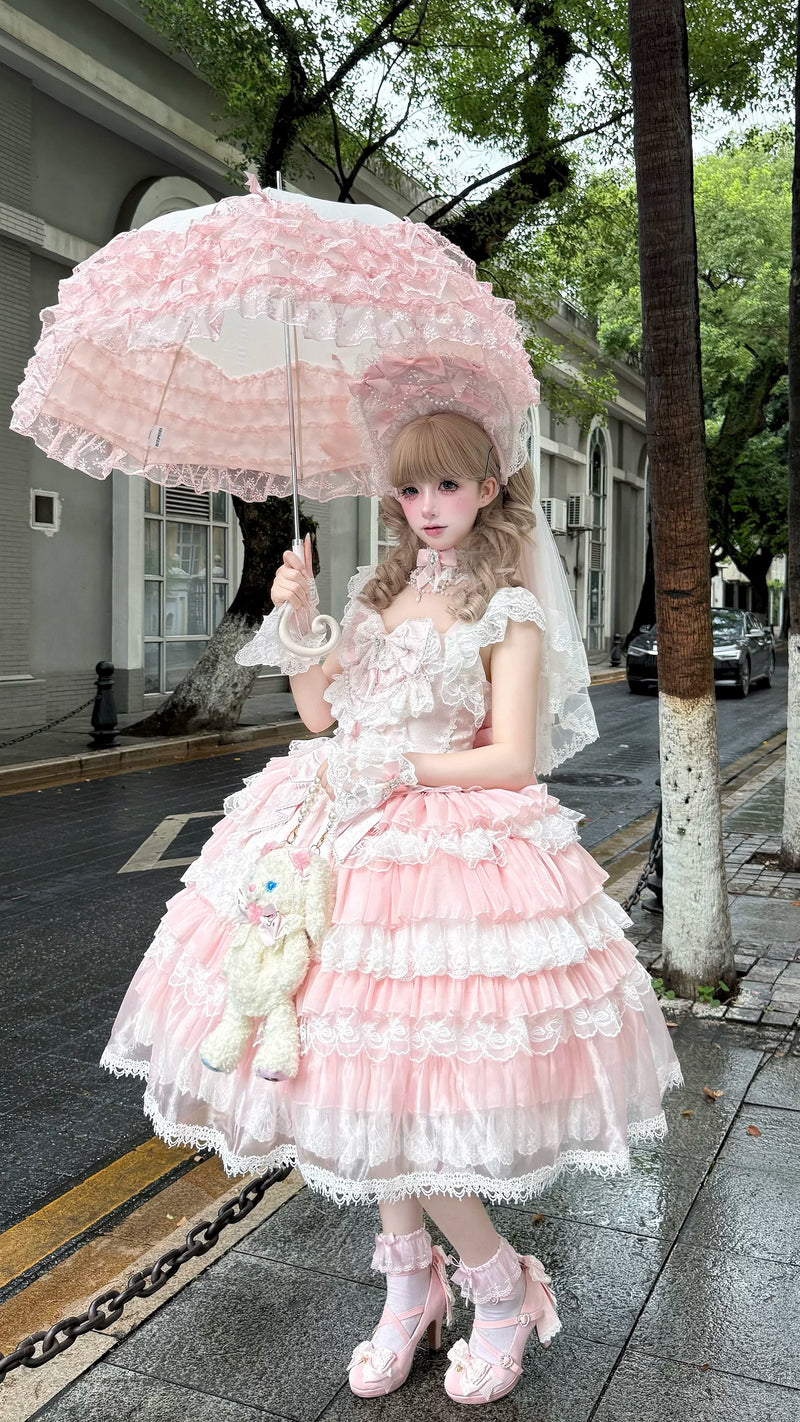 Miaolin Original - Rose Oath - Sweet Lolita JSK dress with rose