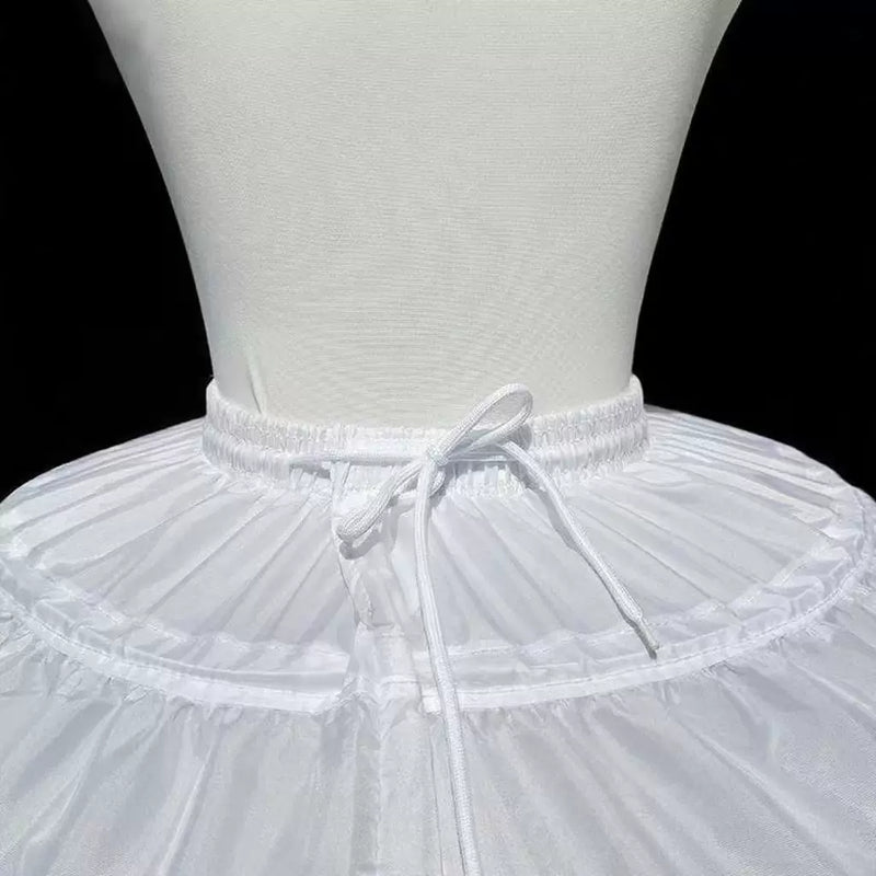 Elastic and drawstring waistband detail on the 3XL petticoat
