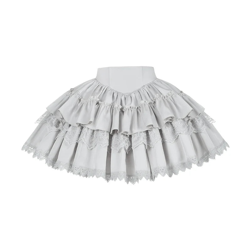 Humanoid Robot - Silver Gothic Lolita Mermaid Skirt Set 43861:787618
