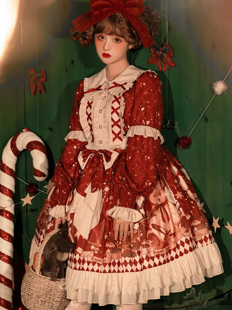 Winter Celebration Lolita OP Dress & Cape Options — additional product view