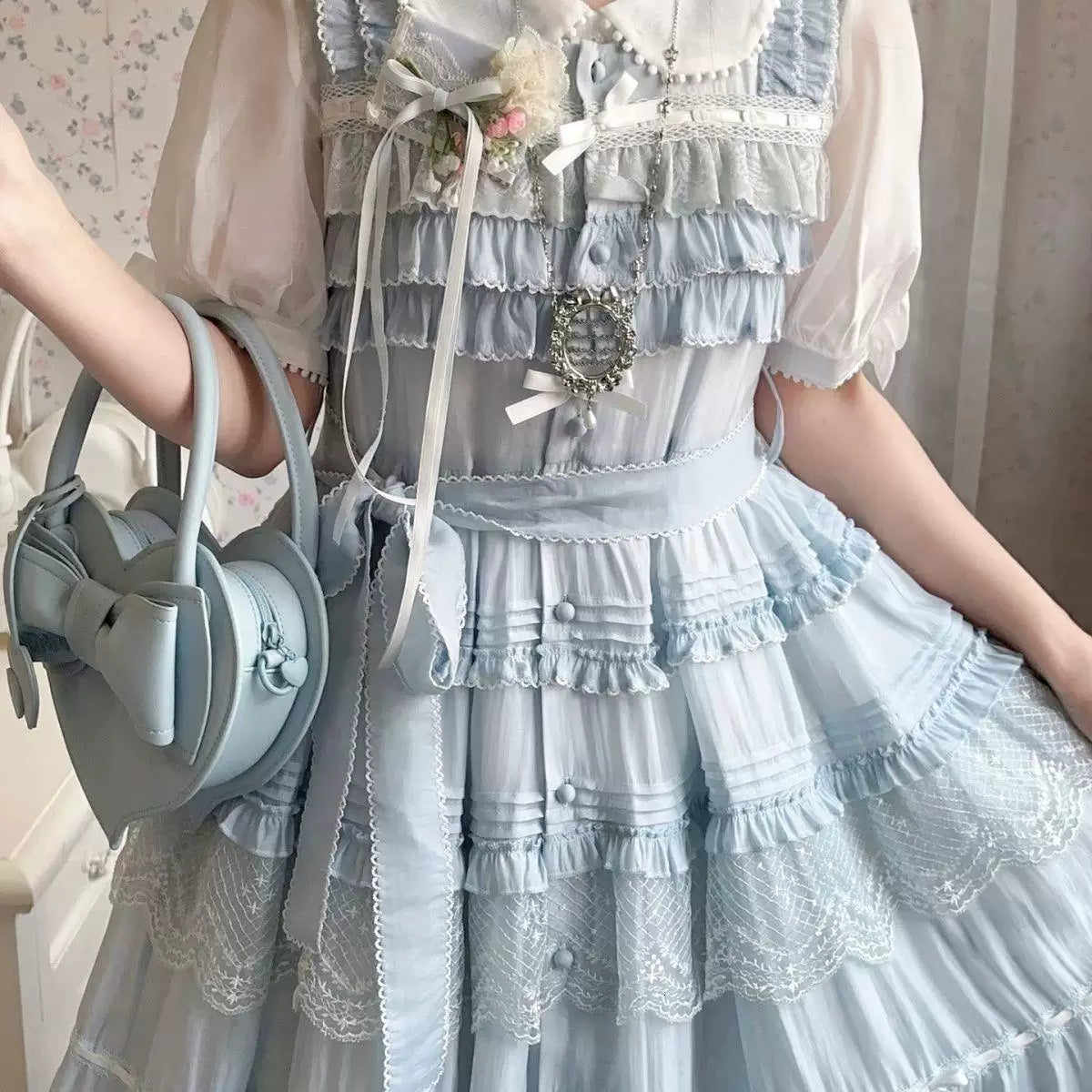 Sweetheart Dream Machine - Petal Collar - Lolita Blouse with Puff Sleeves