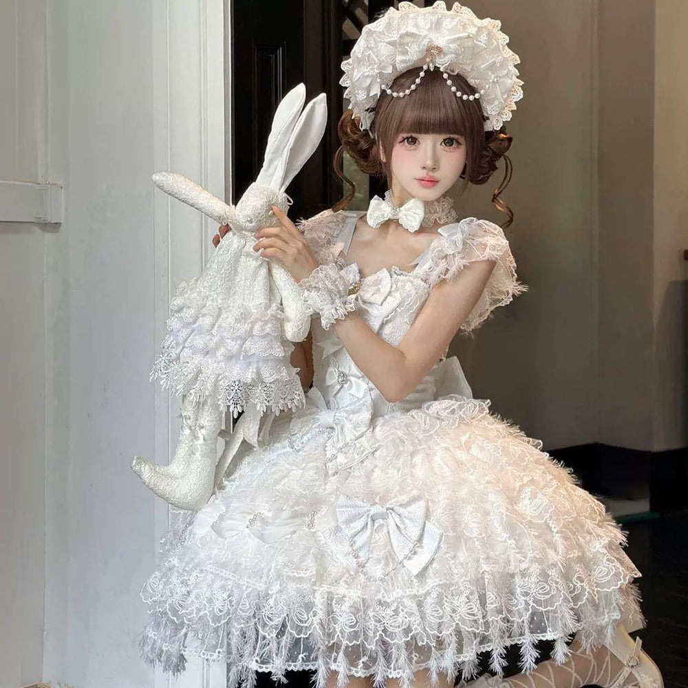 White Sweet Lolita Bridal JSK Dress