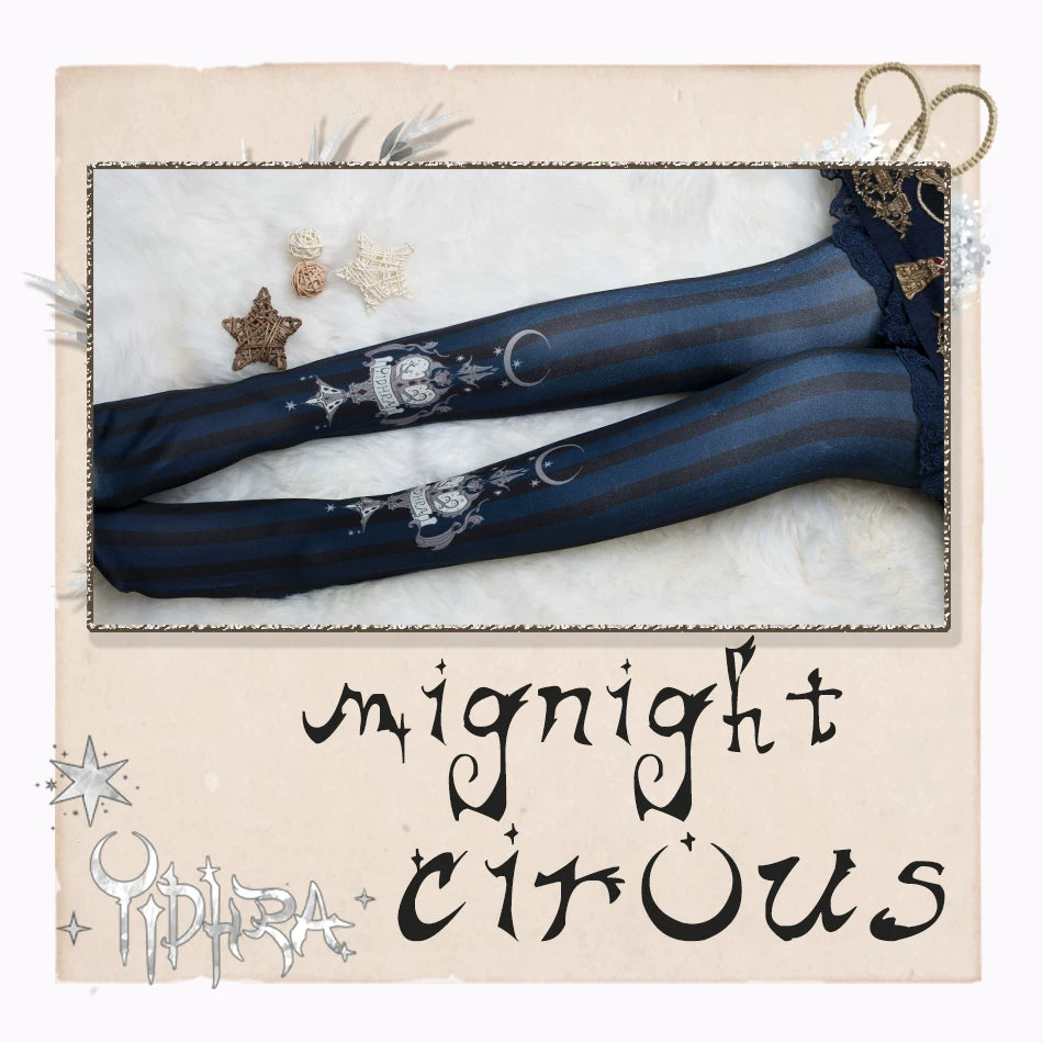 Yidhra Midnight Circus Printed Lolita Tights – detail view 12