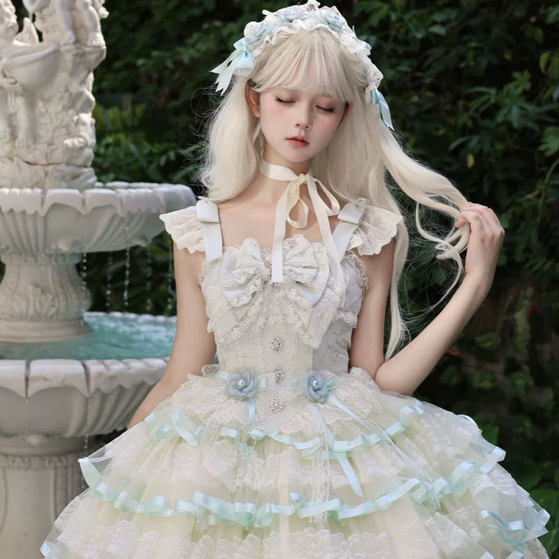 Hanguliang Rose Feather Spin Ballet JSK