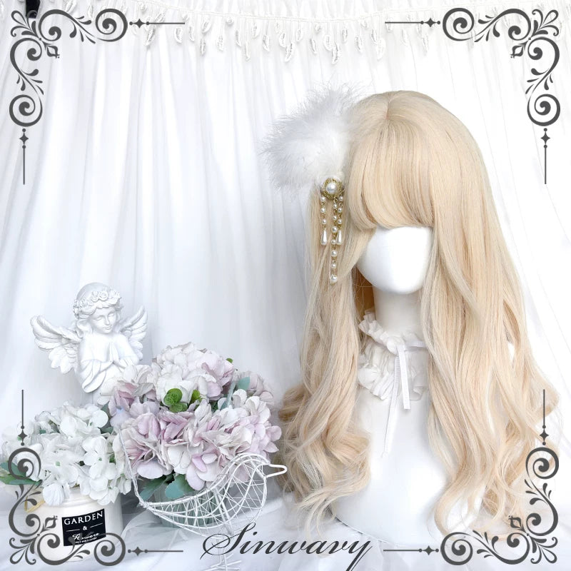 Platinum long curly Lolita wig - view 6