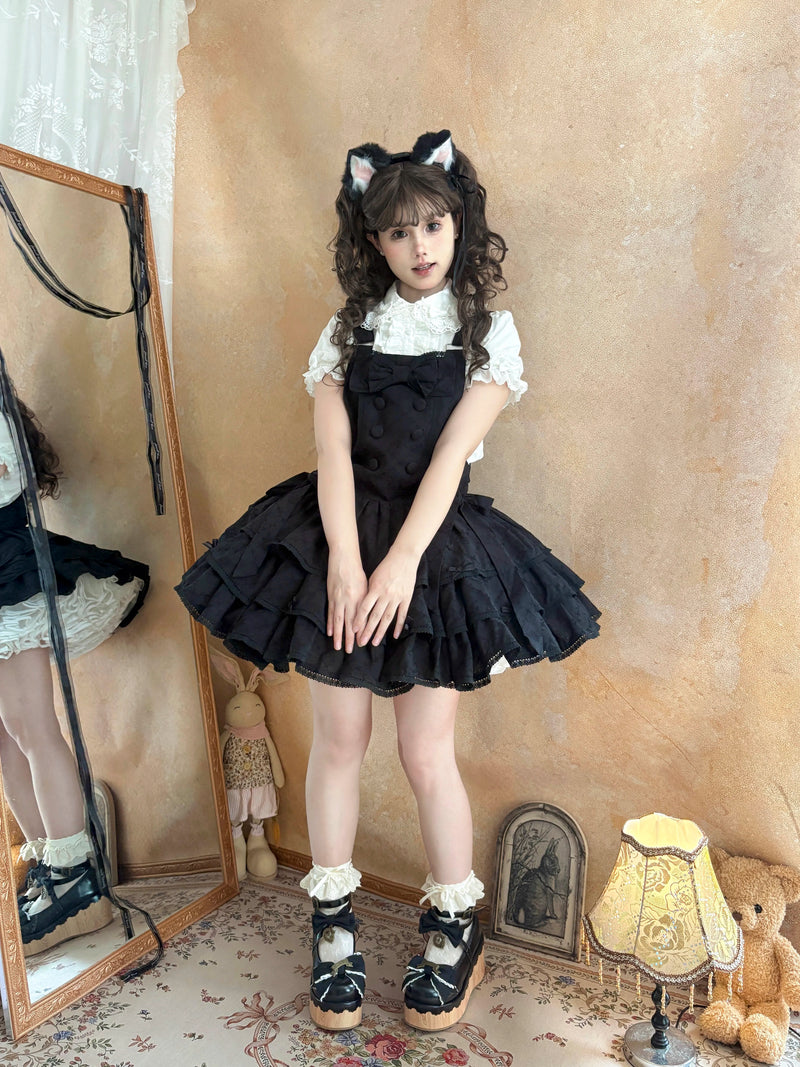 White Tea Story - Mianmian Ice - Three-tier 100% cotton lolita jumper