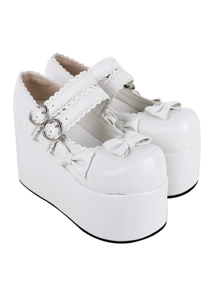 Angelic imprint - Angelic Imprint - Punk Lolita Shoes High Platform Shoes with Bow
