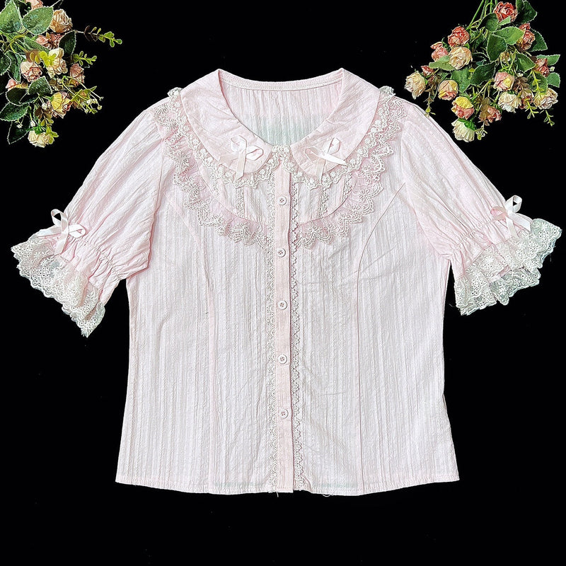 DMFS Lolita - Summer Short Sleeve Cotton Lolita - Blouse Innerwear