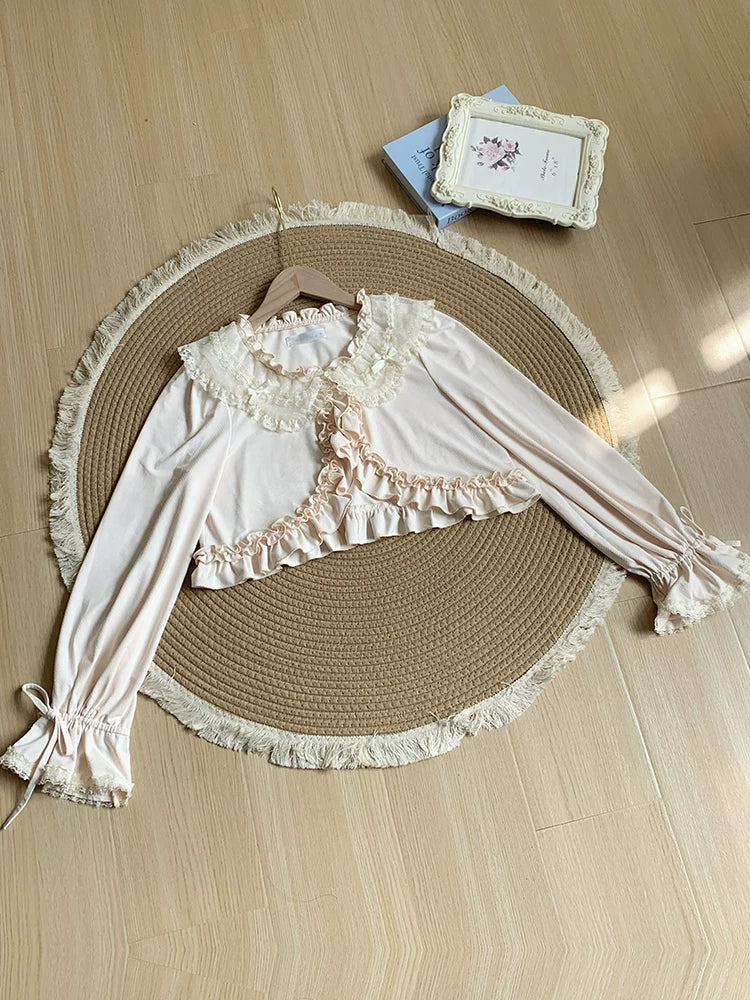 With PUJI - Half Summer - Sweet Lolita Sun Protection Bolero, Lace & Bow