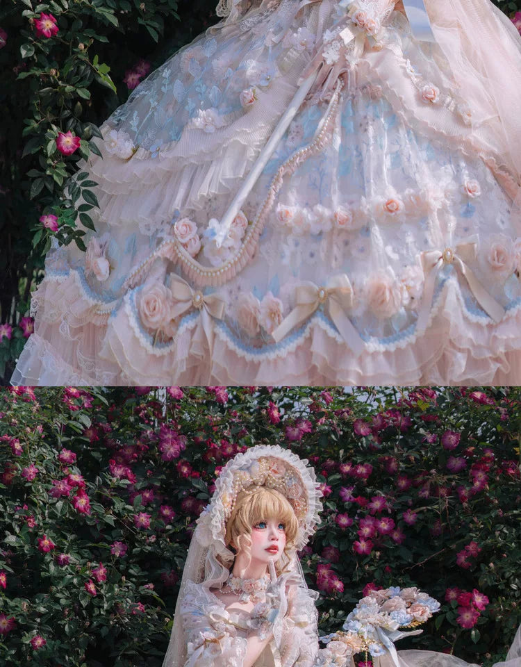 Maoxi Xiaoxiannu Lolita - Rose Banquet - One-piece lolita dress