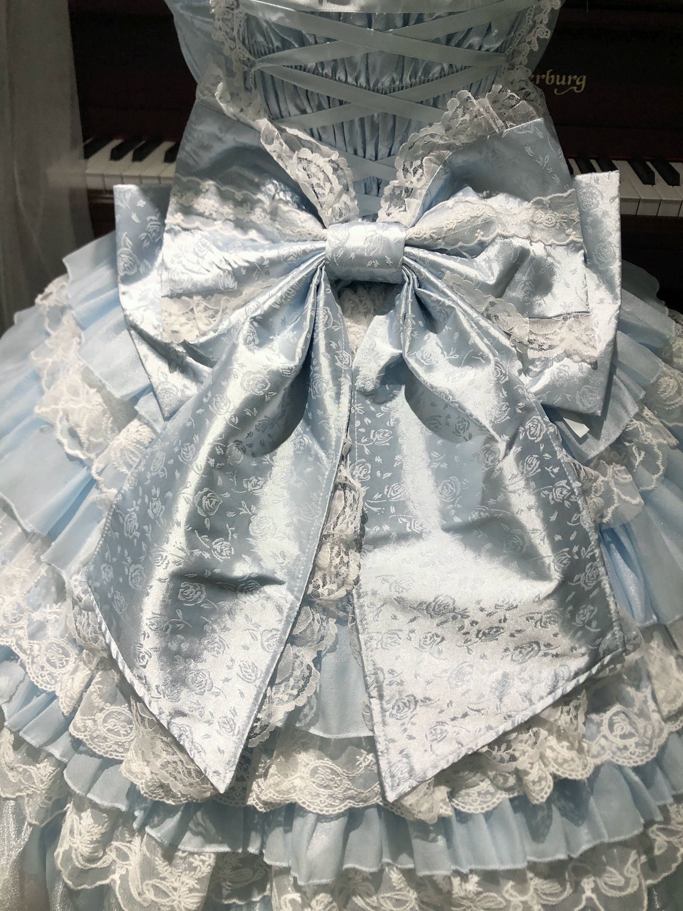 Miaolin Original - Rose Oath - Sweet bridal Lolita JSK with tiered