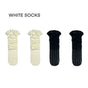 Milk white + black, 2-pair set / One Size